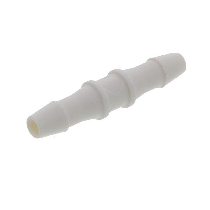 FitQuik Nylon Tube to Tube Straight Fitting White – 1/4 ID Barb x 1/4 ID Barb