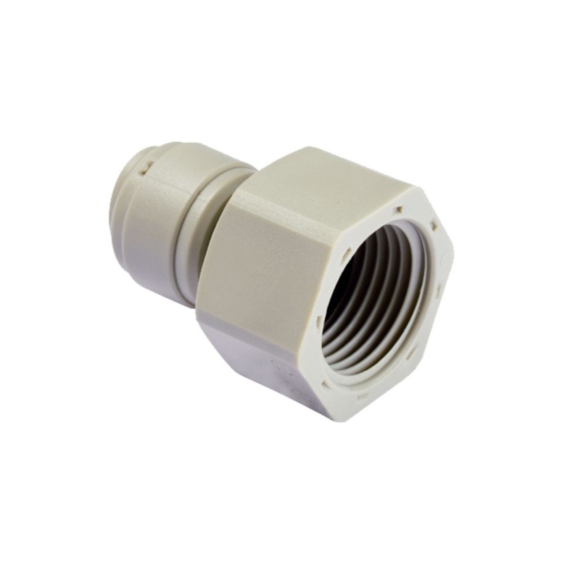 NeoFit – Acetal Gray Female Adapter- 3/8tube OD x 1/4NPTF