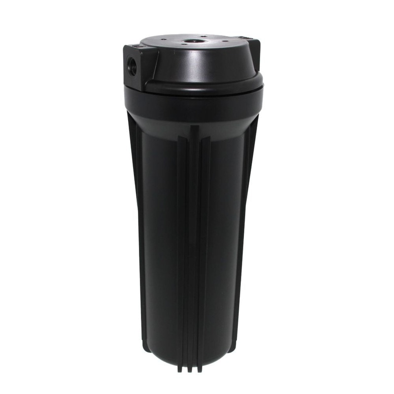 10 Neo-Pure SlimLine Flat Cap Housing NSF Black Cap/Black Sump 1/2 No Pressure Relief