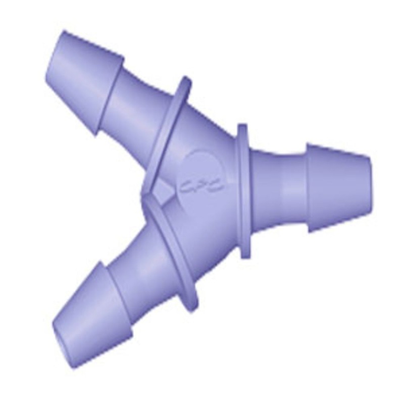 HY391 Y Fitting Purple Tint Polycarbonate 3/32 HB X 3/32 HB X 3/32 HB
