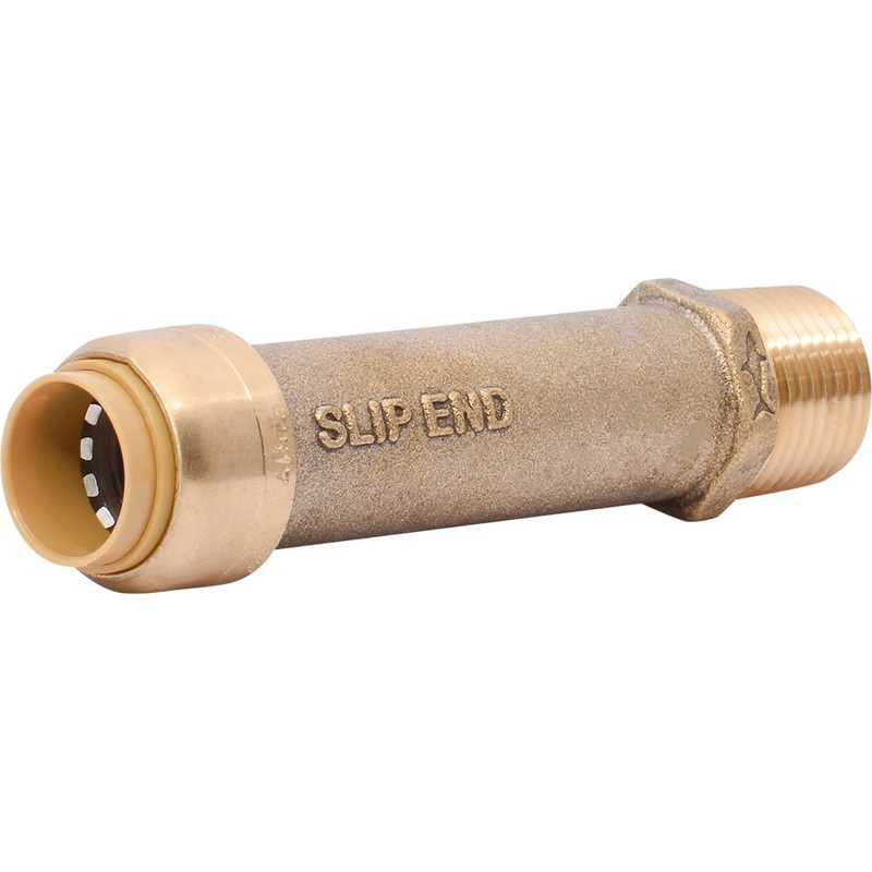 SharkBite U3120LF Lead-Free Brass Push-to-Connect SLIP Male Adapter – 1/2 Slip x 1/2 MPT