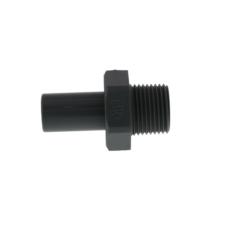 John Guest Stem Adapter BSPT – 1/2 x 3/8  BSPT