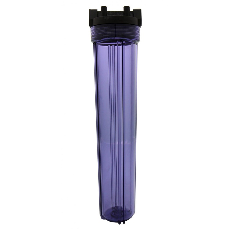 US Water 2.5 x 20 Commercial Filter Housing With Pressure Relief Clear