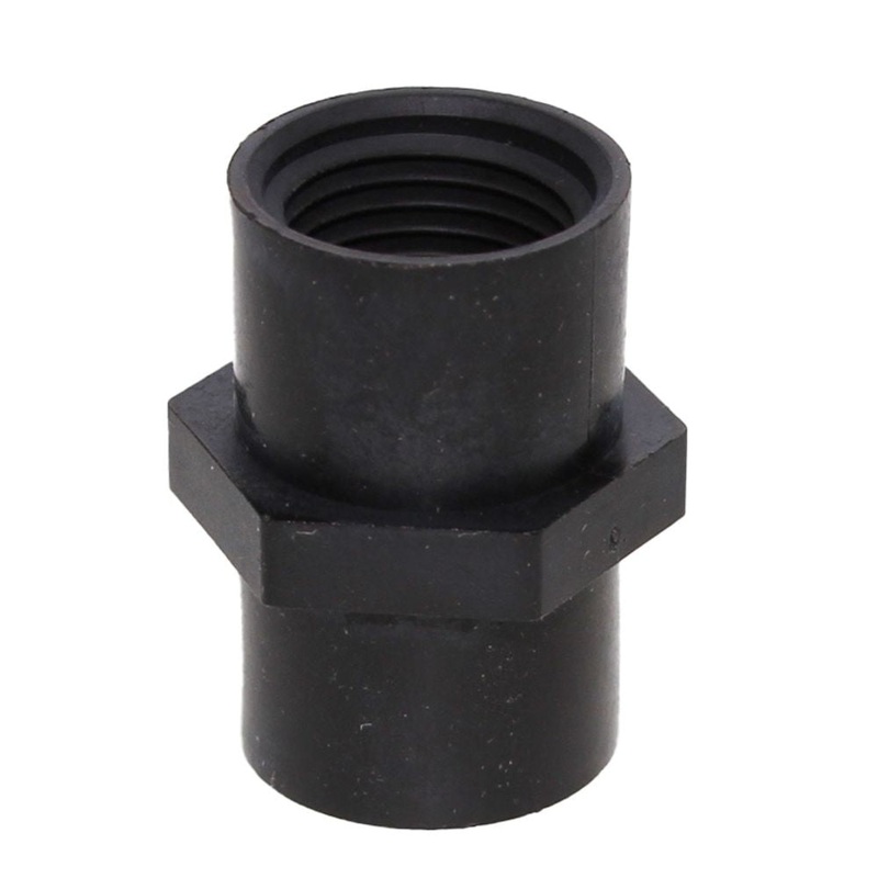 Union Coupler 1/2 FNPT x 1/2 FNPT – Black Polypropylene