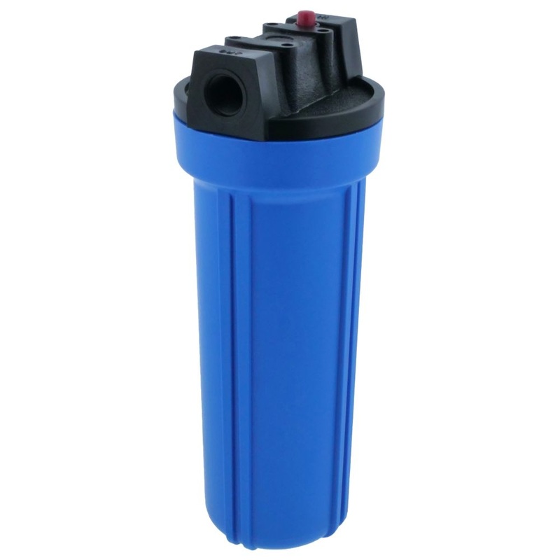 10 Slim Line Filter Housing Blue Sump/Black Boss Cap 3/4 PR – 3/4 FPT