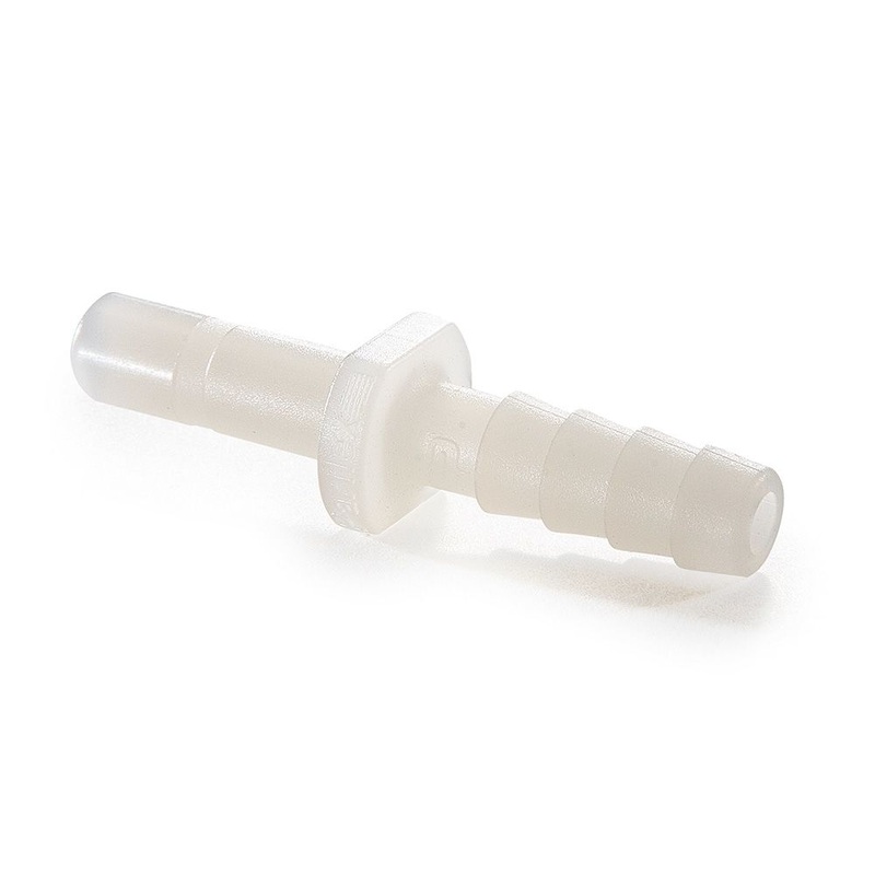 Kynar PVDF Tube Stem to Barb – 3/8 x 3/8