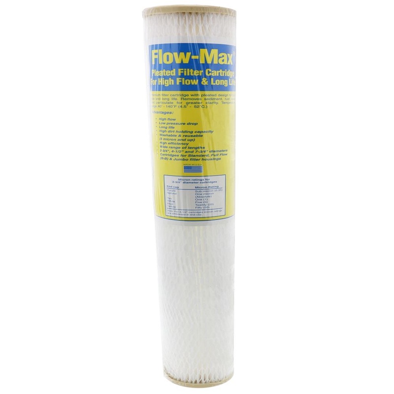 19-1/2 x 2-3/4 Flow-Max Pleated Poly – 1 mic