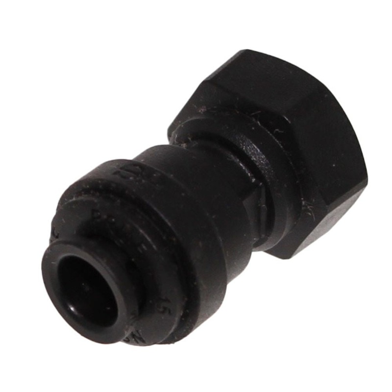 John Guest Female Adapter NPTF Black Polypropylene – 1/4 x 1/8 NPTF