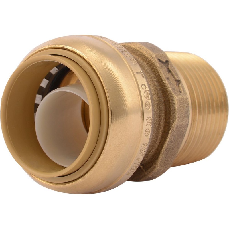 SharkBite U140LF Lead-Free Brass Push-to-Connect Male Adapter – 1 x 1 MPT