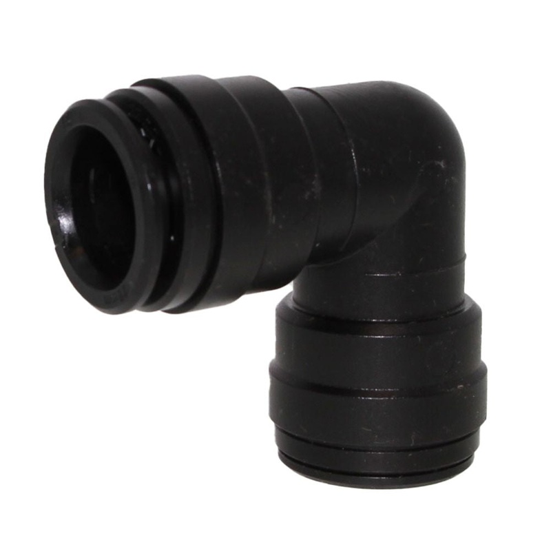 John Guest Union Elbow – 22mm Black Acetal