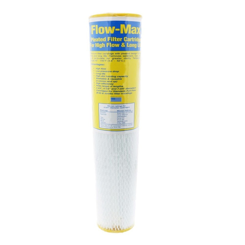 19-1/2 x 2-3/4 Flow-Max Pleated Poly – 50 mic