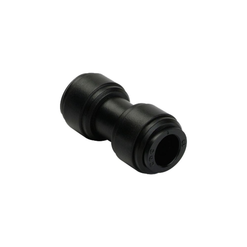 NeoFit – Acetal Black Union Connector 12mm tube x 10mm tube
