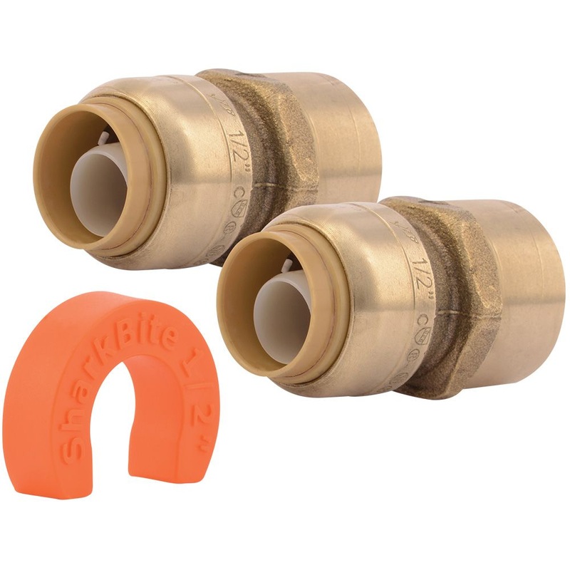 SharkBite 22604LF Lead-Free Brass Push-to-Connect Water Heater Installation Kit – 1/2 x 3/4 FPT