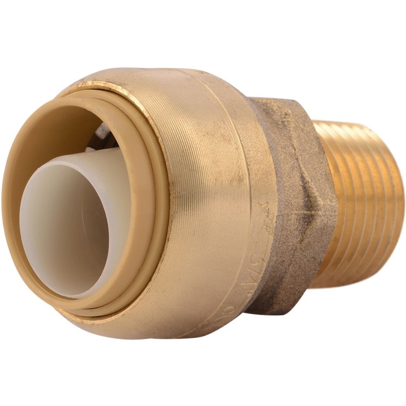 SharkBite U138LF Lead-Free Brass Push-to-Connect Male Adapter – 3/4 x 1/2 MPT Bullnose