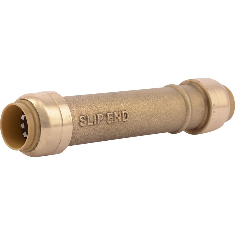 SharkBite U3008LF Lead-Free Brass Push-to-Connect Slip Coupling – 1/2 x 1/2