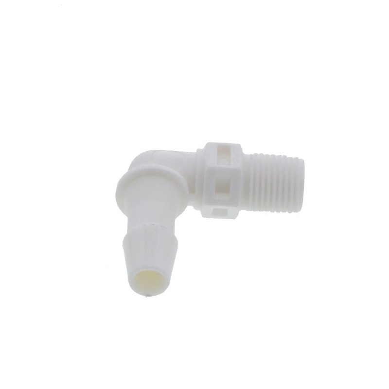 FitQuik Nylon Thread to Tube Elbow Fitting – 1/8 NPT to 1/4 Hose Barb