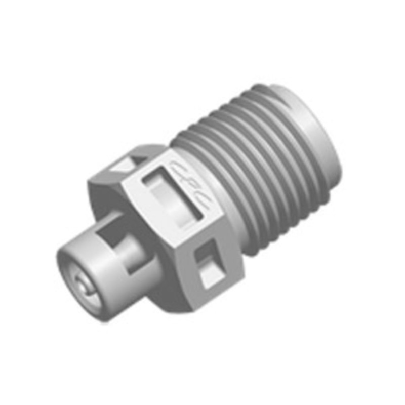 FitQuik PVDF (Kynar) Thread to Tube Straight Fitting – 1/8 NPT to 1/16 ID Barb