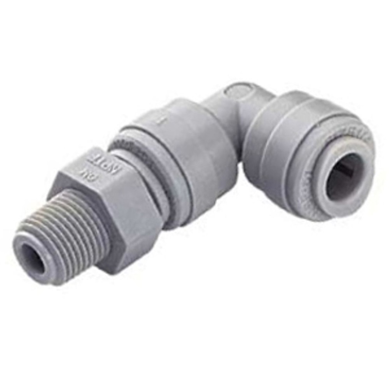 DMfit Male BSPT Swivel Elbow – 1/4 Push-in x 1/2 BSPT