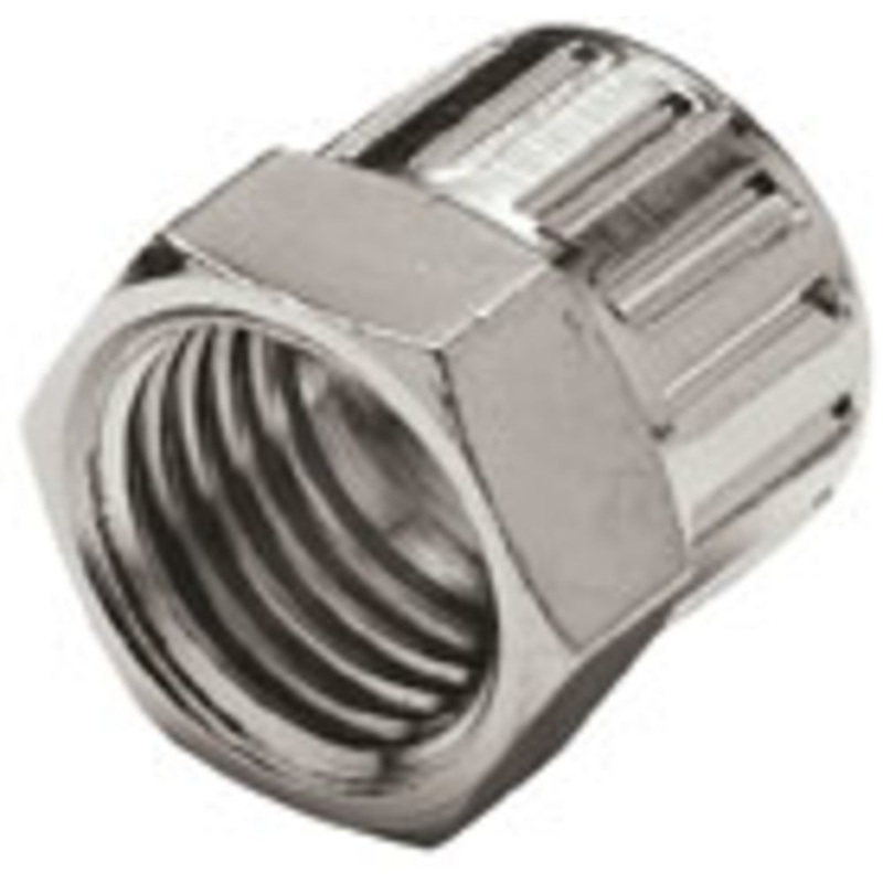 1/4 PTF Chrome-plated Brass Nut
