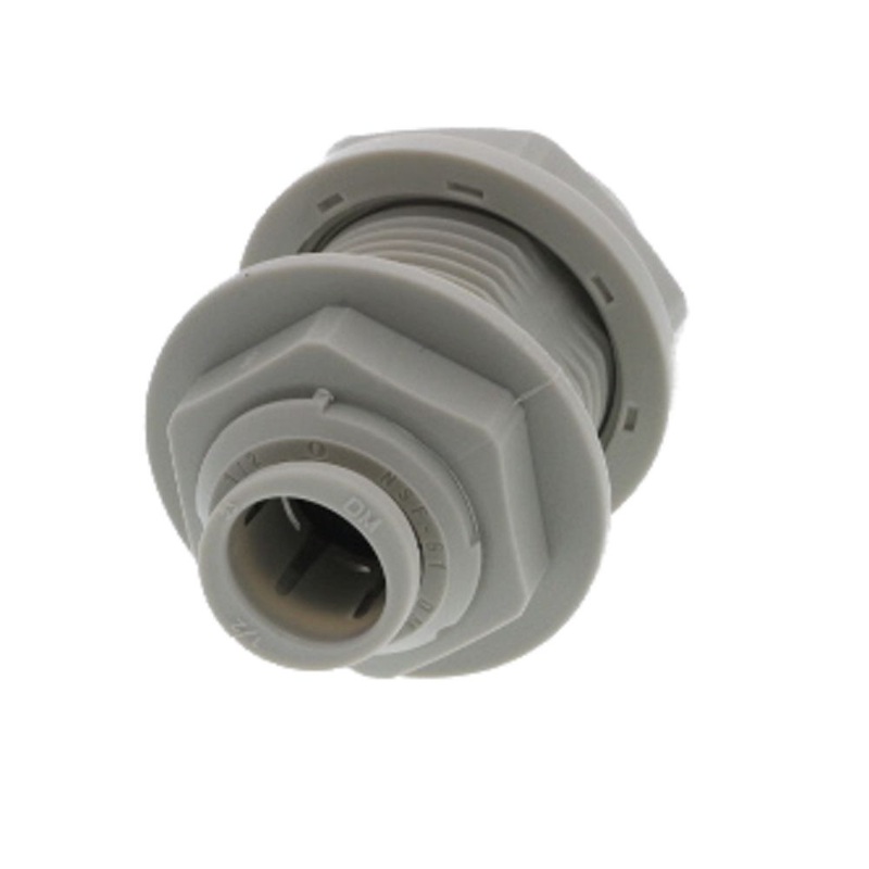 Gray DMfit Bulkhead Union – 1/2 x 1/2