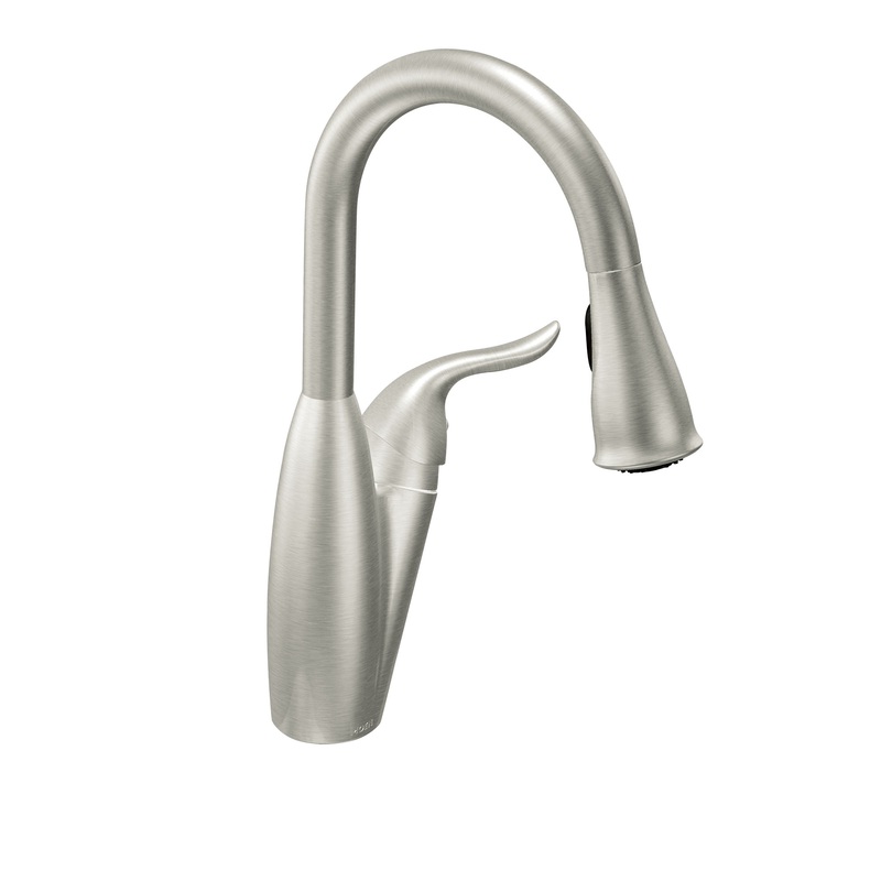 Solidad Chrome one-handle high arc pulldown kitchen faucet