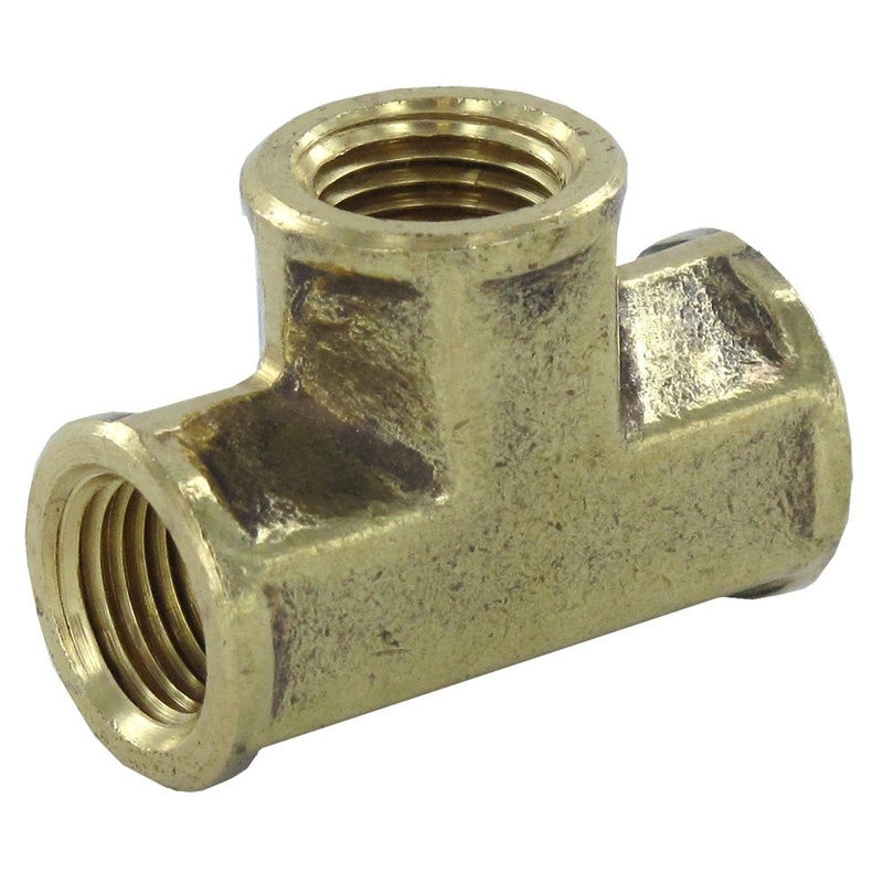 Brass Female FNPTF Tee – 1/8 x 1/8 x 1/8