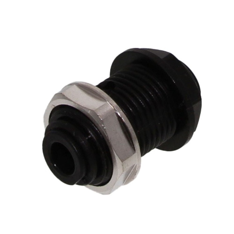 John Guest Bulkhead Connector BLACK ACETAL – 8mm x 8mm
