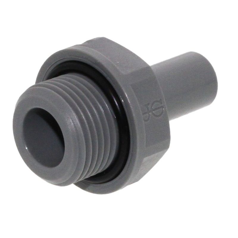 John Guest Stem Adapter BSPT – 3/16 x 1/8  BSPT