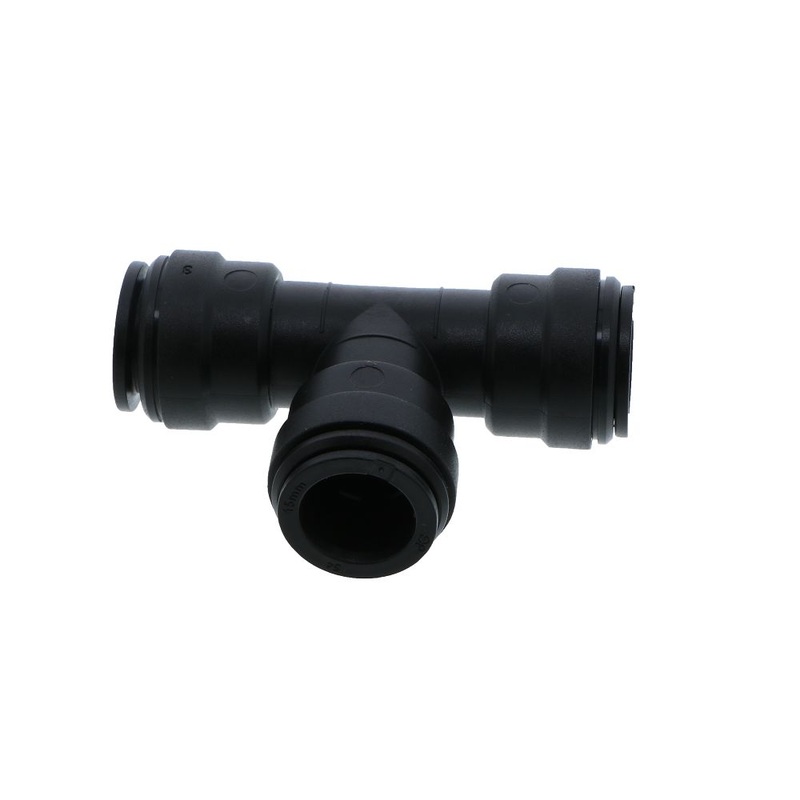 John Guest Union Tee BLACK ACETAL – 15mm