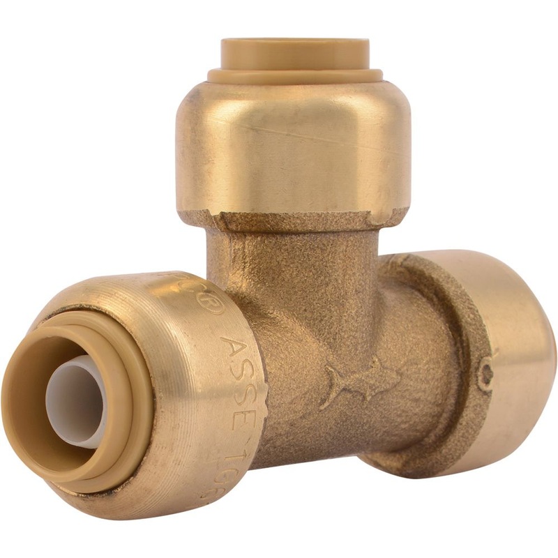 SharkBite U360LF Lead-Free Brass Push-to-Connect Tee – 3/8 x 3/8 x 3/8