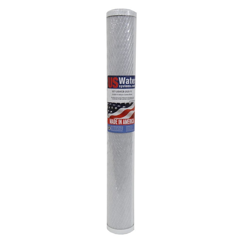 US Water 2.5 x 20 Carbon Block Filter | USWCB-2520-10