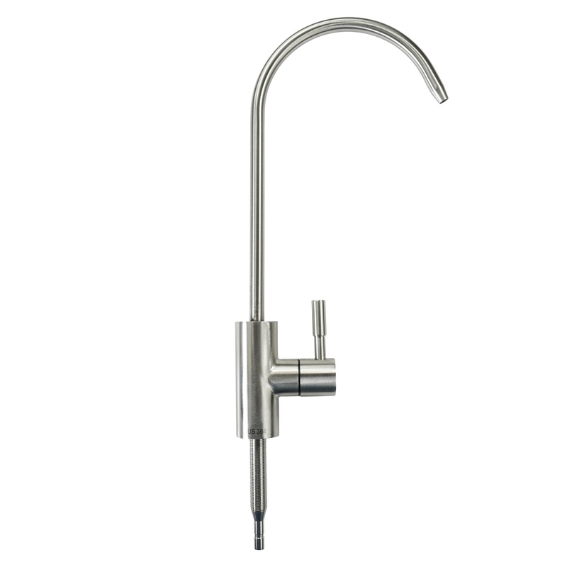 Stainless Steel Faucet with 1/4 Tube (Modern Pull Down Handle)
