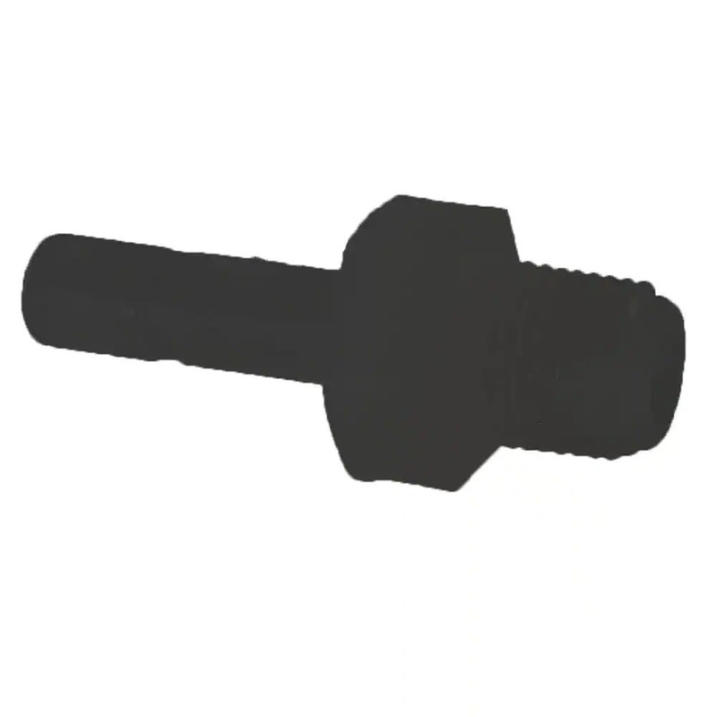 Black Kynar PVDF Tube Stem Adapter Male – 3/8 x 3/8 NPTF