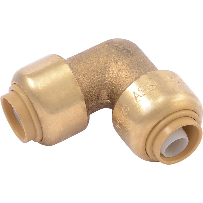 SharkBite U246LF Lead-Free Brass Push-to-Connect 90-Degree Elbow – 3/8 x 3/8
