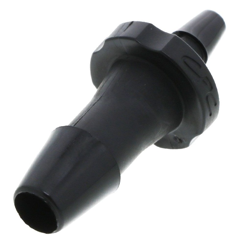 FitQuik Nylon Tube to Tube Straight Reducer Fitting Black – 1/4 ID barb x 1/8 ID