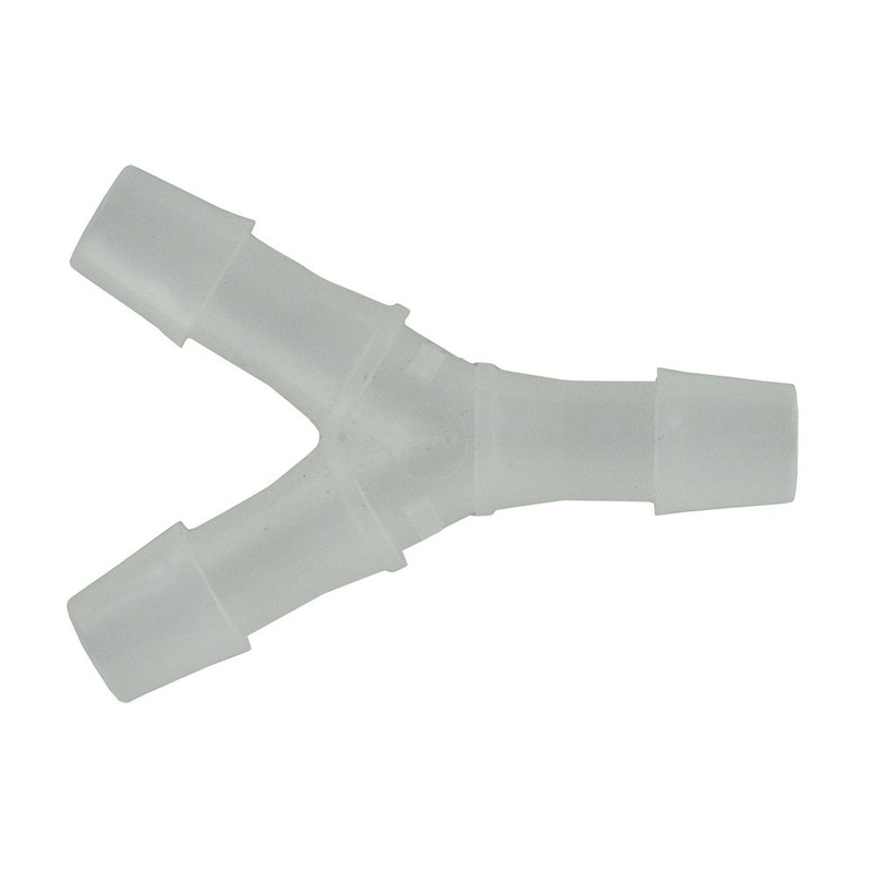 FitQuik Polypropylene Union Y Barb Fitting – 3/8 ID x 3/8 ID x 3/8 ID