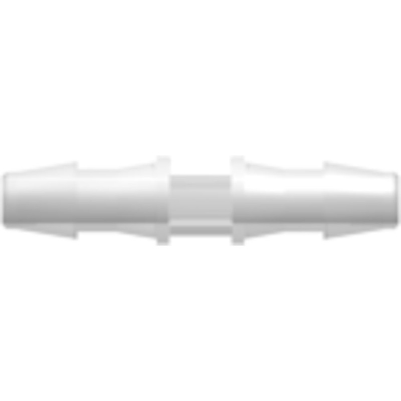 LinkTech Straight Through Tube Fitting with 200 Series Barbs, 1/16 (1.6 mm) ID Tubing, Natural Polypropylene