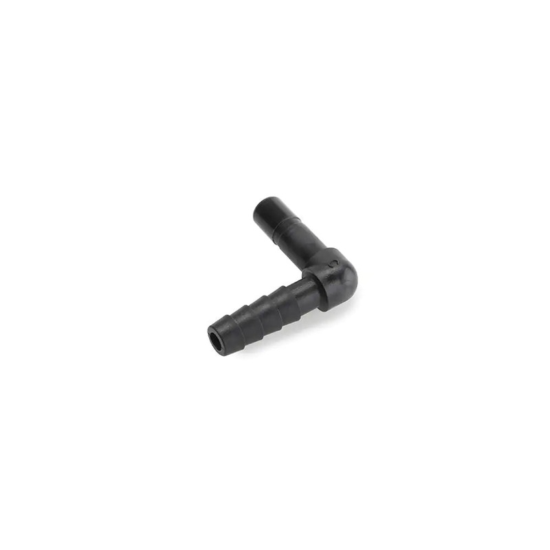 Black Kynar PVDF Tube Stem 90 Barb – 3/8