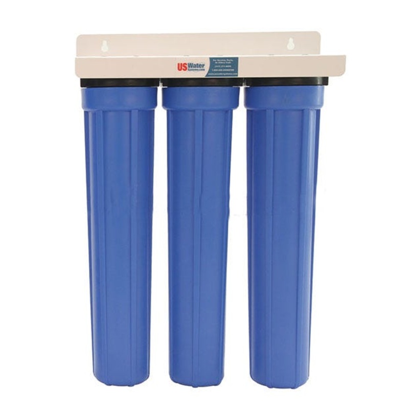 US Water Triple 2.5 x 20 Cartridge Filtration System