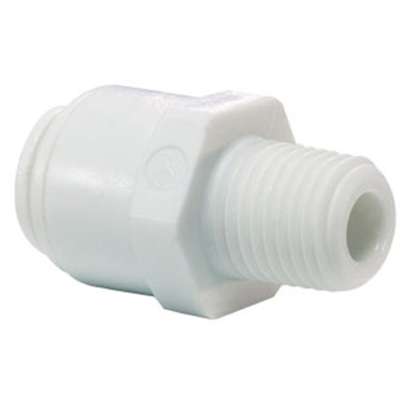 John Guest Male Connector NPTF – 1/4 x 1/8 NPTF – White