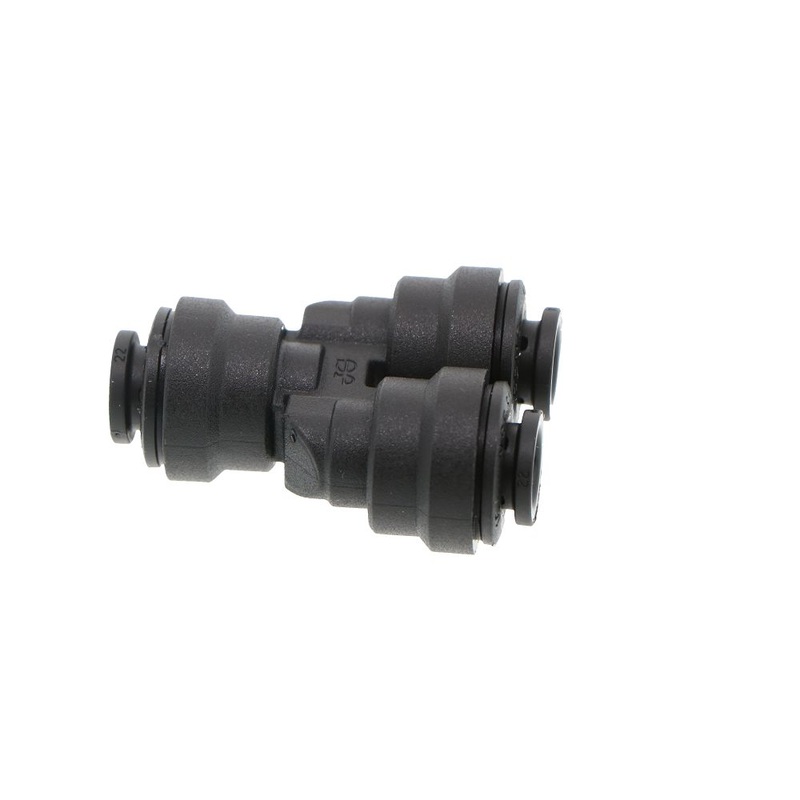 John Guest Two Way Divider Black Polypropylene – 1/4