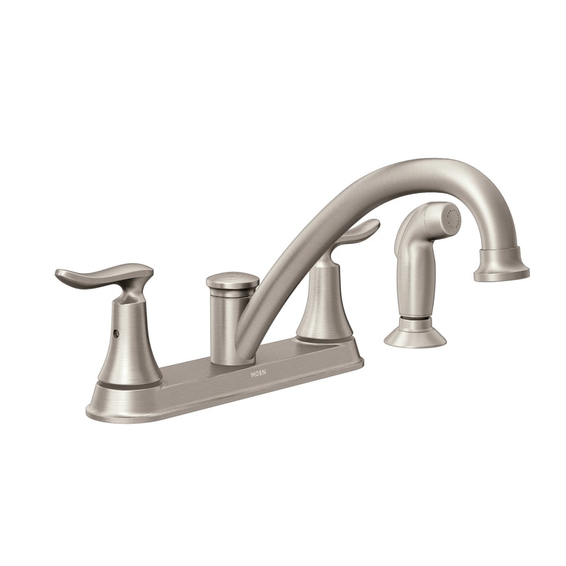 Solidad Chrome Two-Handle Low Arc Kitchen Faucet