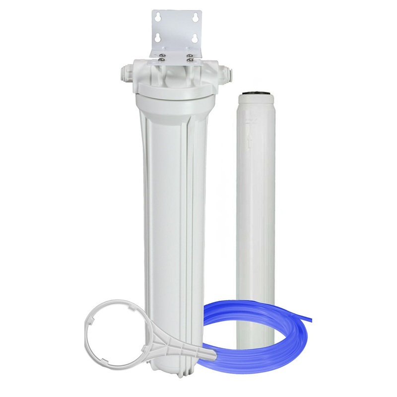 US Water Single 2.5 x 20 Inch Remineralization Filter Kit with Mounting Bracket – 1/4