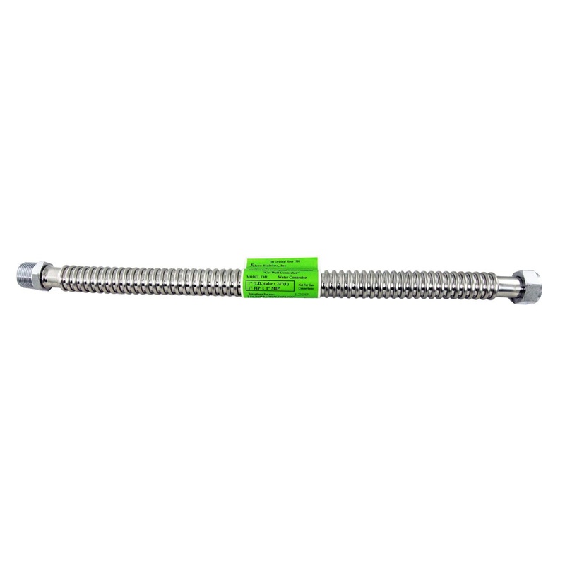 1 Inch FIP x 1 Inch MIP Quick Connect Flex Connector – 24 Inches