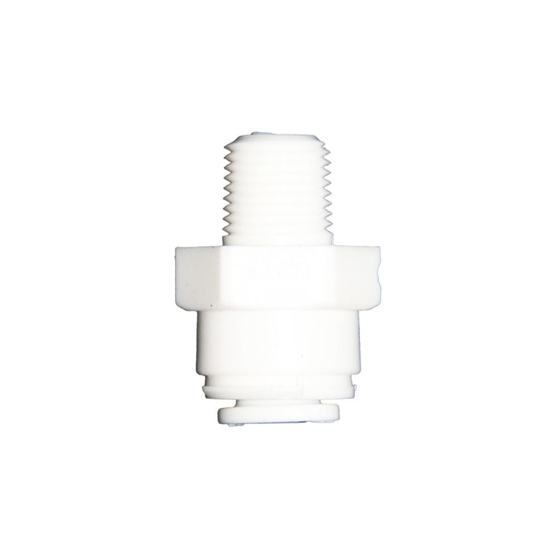 DMfit Male Connector – 1/4 QC x 1/8 MNPT Acetal White