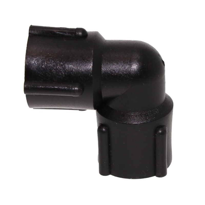 Female Elbow 1/2 FNPT x 1/2 FNPT – Black Polypropylene