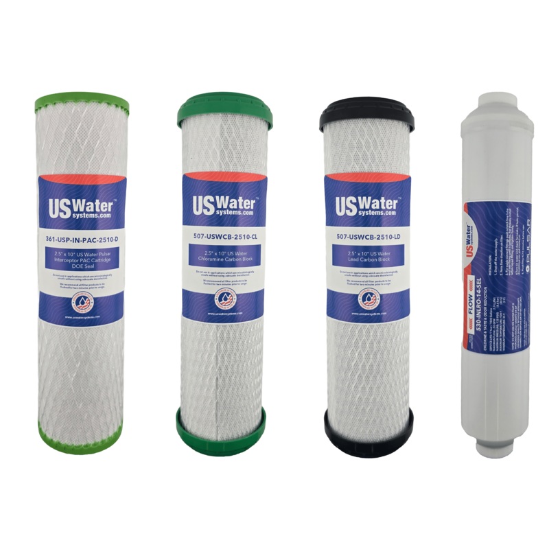 US Water PurEdge4 Four-Stage Drinking Water Purification System Filter Pack