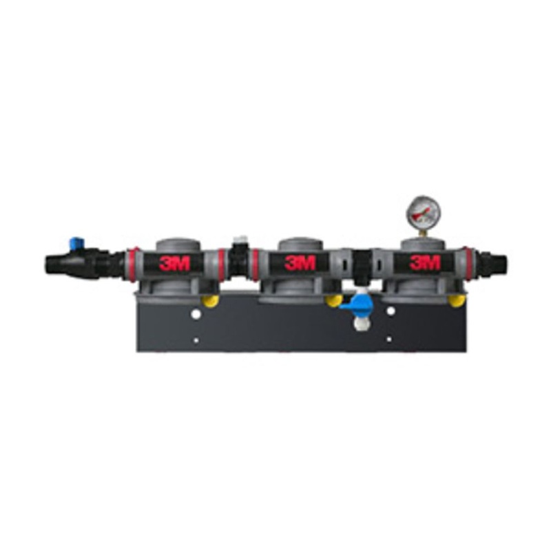 3M Water Filtration 3/4 MNPT, Triple Head, Parallel Flow