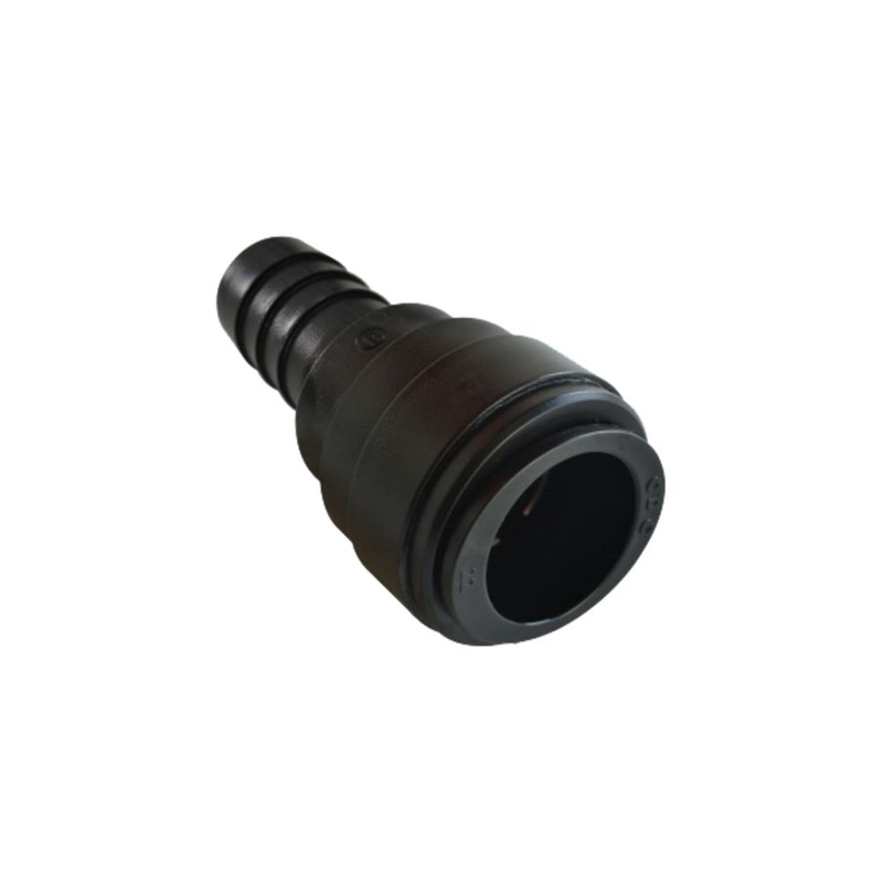 NeoFit – Acetal Black Barb Connector 22mm Tube x 3/4 barb