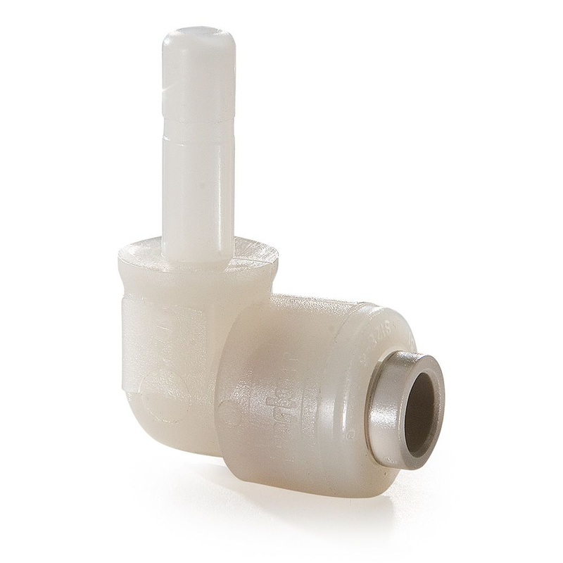 Kynar PVDF Tube Elbow Union Stem – 3/8 x 3/8